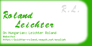roland leichter business card